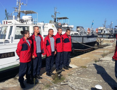 Cadets train on m/v Asen